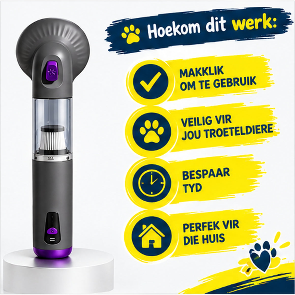 Haarvreter™ 2-in-1 Troeteldier Versorging & Haarversameling