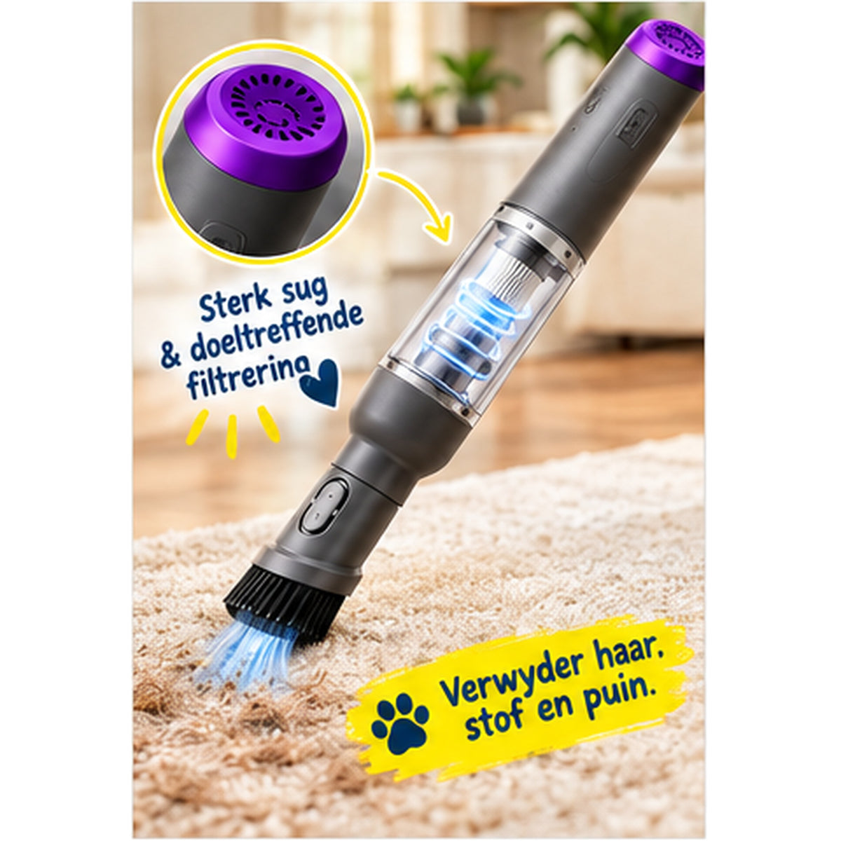 Haarvreter™ 2-in-1 Troeteldier Versorging & Haarversameling