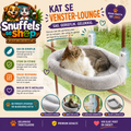 Venster Katbed | Opvoubare Kat-Lounge | Snuffels se Shop
