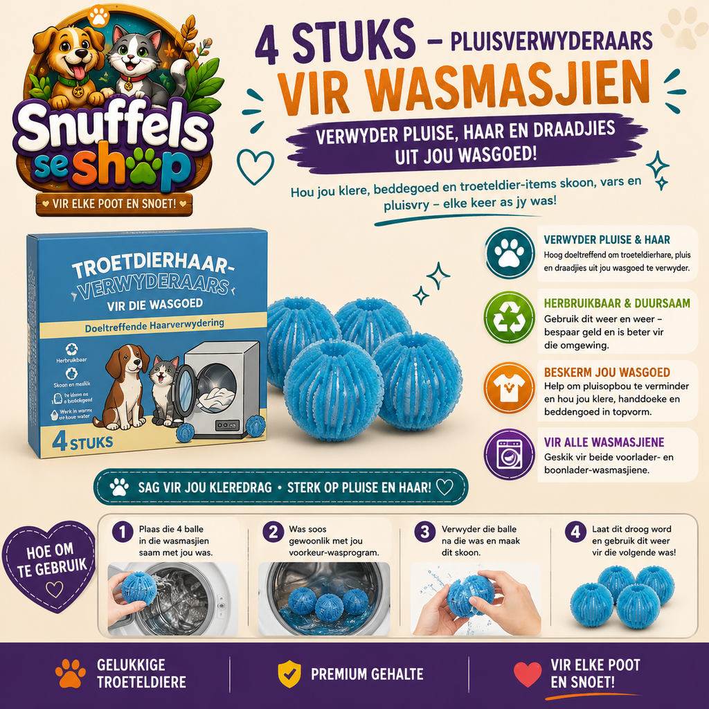 Troeteldierhaar-Verwyderaars – 4 Stuks | Snuffels se Shop