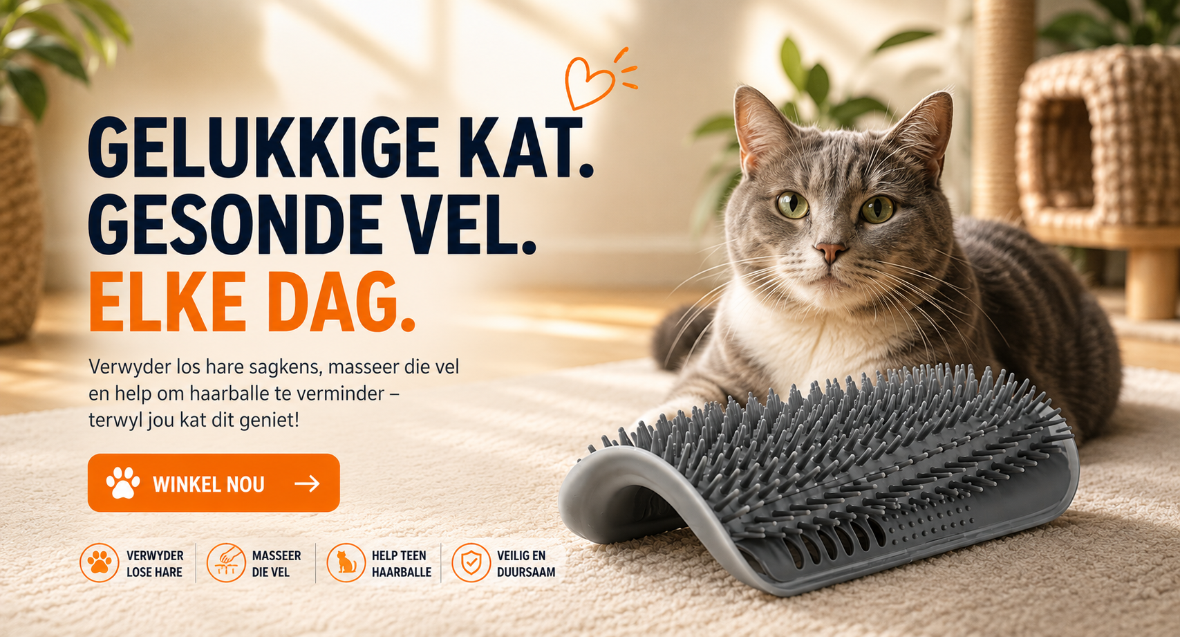Hoek-Katkam – Selfversorgende Muur-Gemonteerde Katborsel
