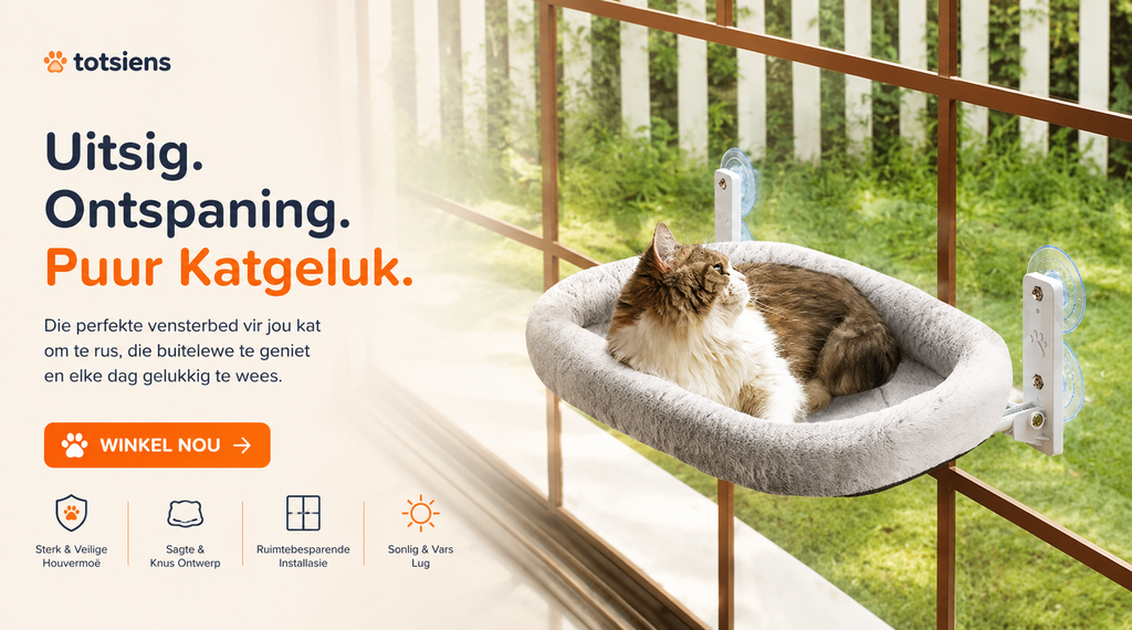 Venster Katbed | Opvoubare Kat-Lounge | Snuffels se Shop