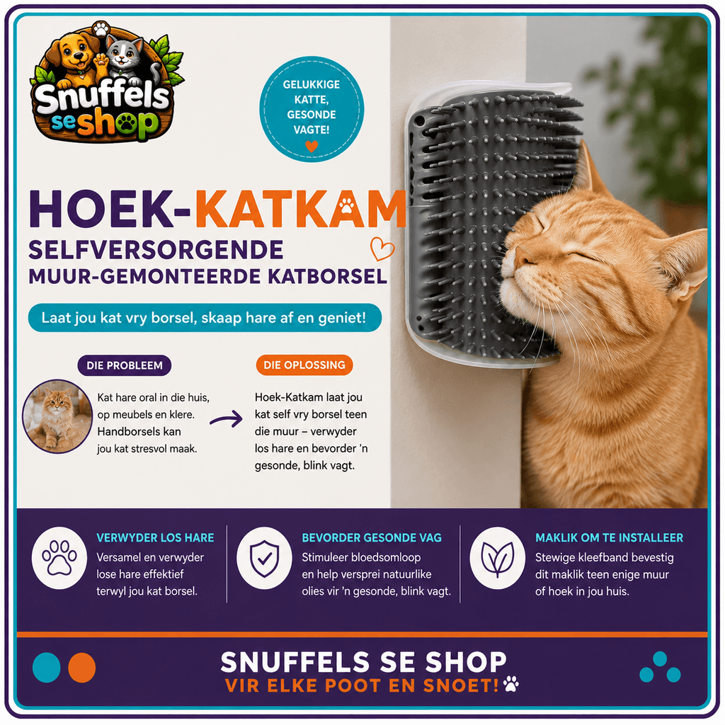 Hoek-Katkam™ – Selfversorgende Katborsel vir Los Hare
