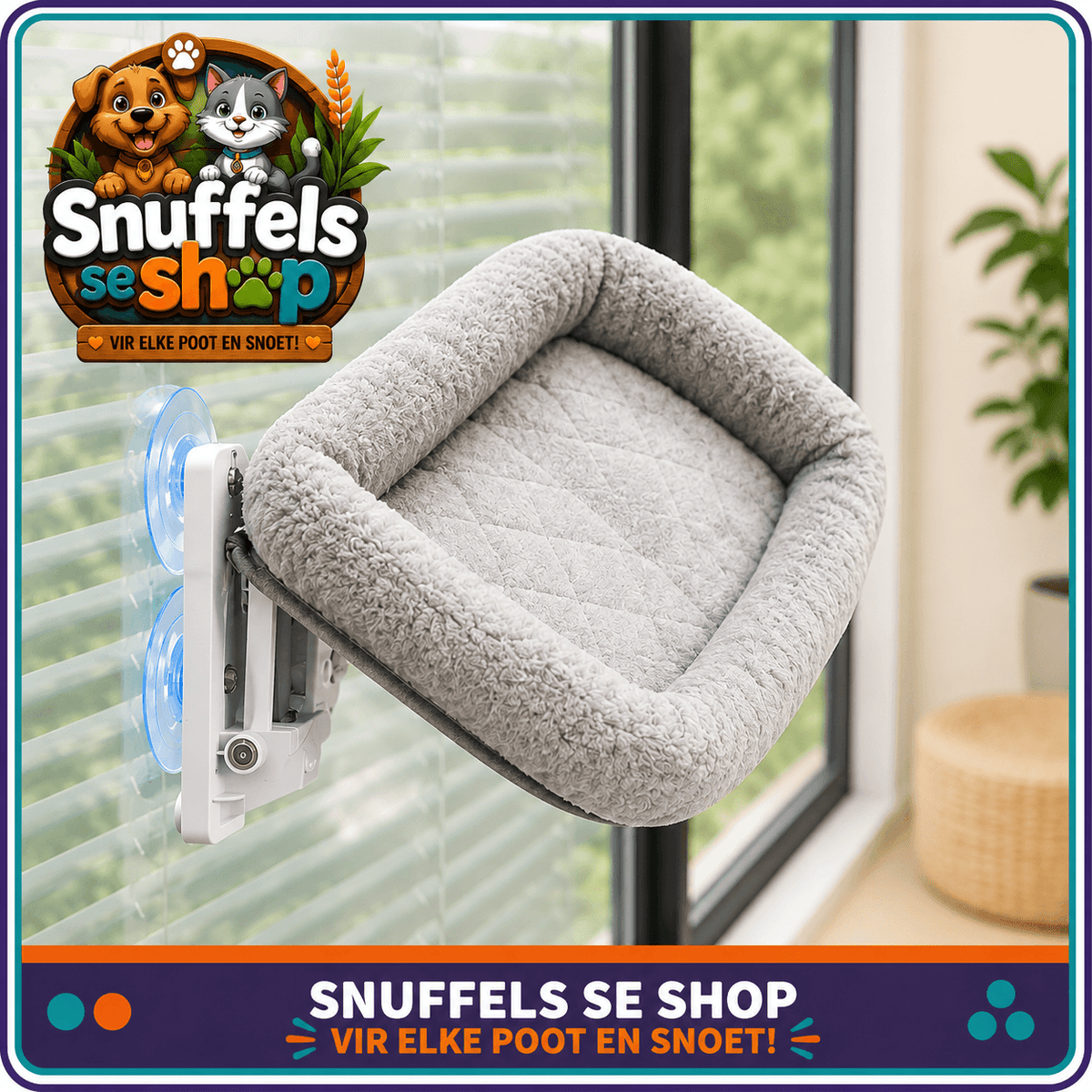Venster Katbed | Opvoubare Kat-Lounge | Snuffels se Shop