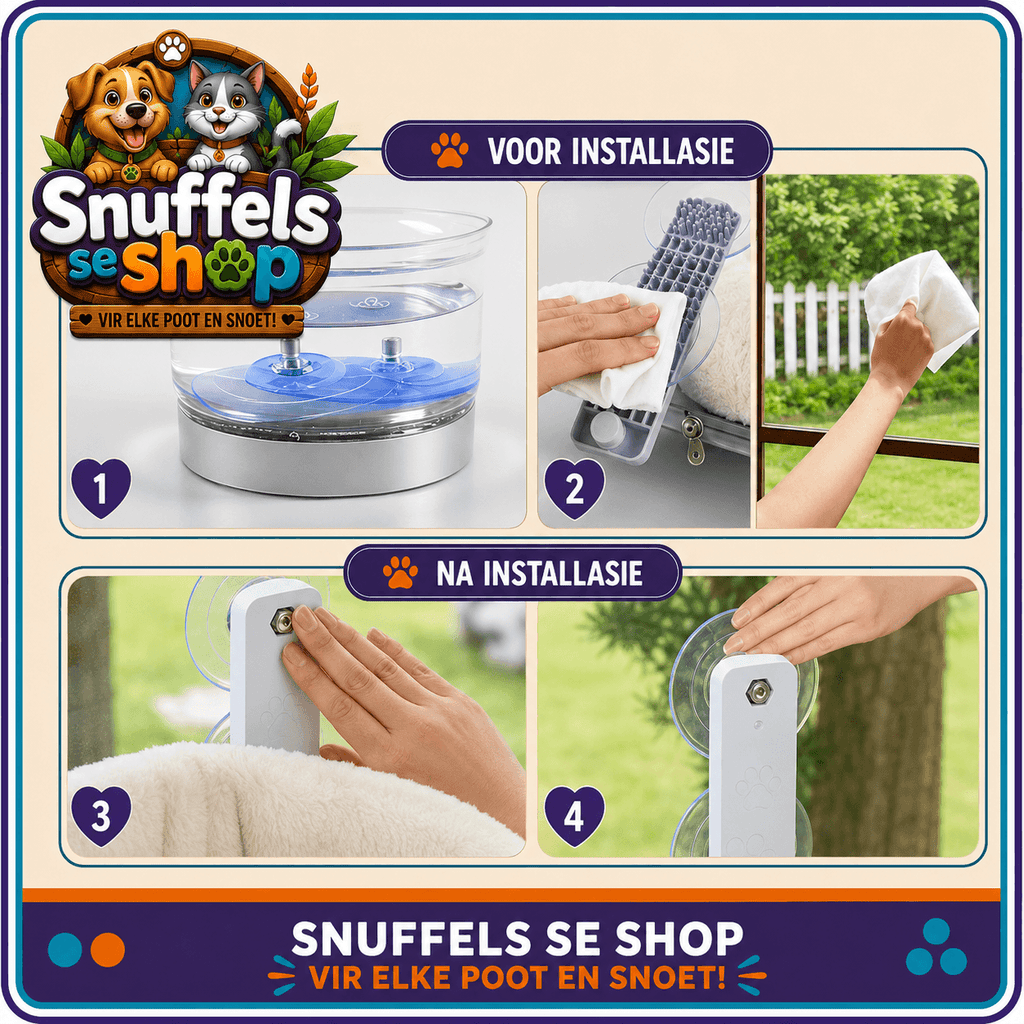 Venster Katbed | Opvoubare Kat-Lounge | Snuffels se Shop