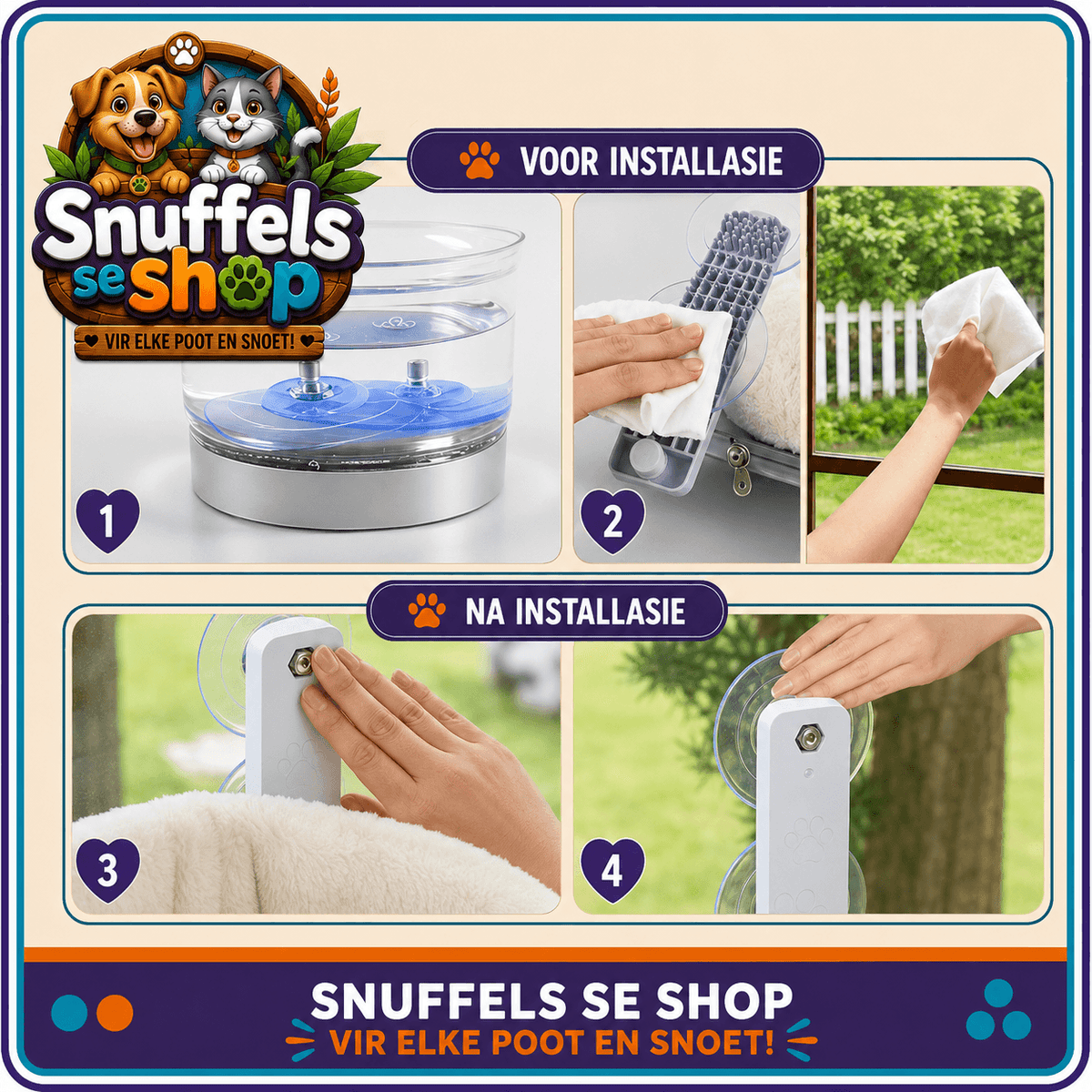 Venster Katbed | Opvoubare Kat-Lounge | Snuffels se Shop