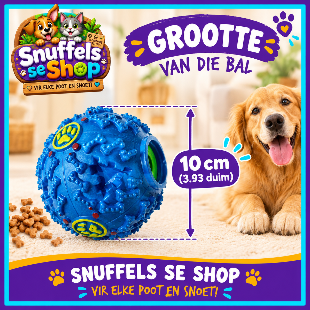 Snuffels se Kou-Koning™ Interaktiewe Honde-bederfiebal