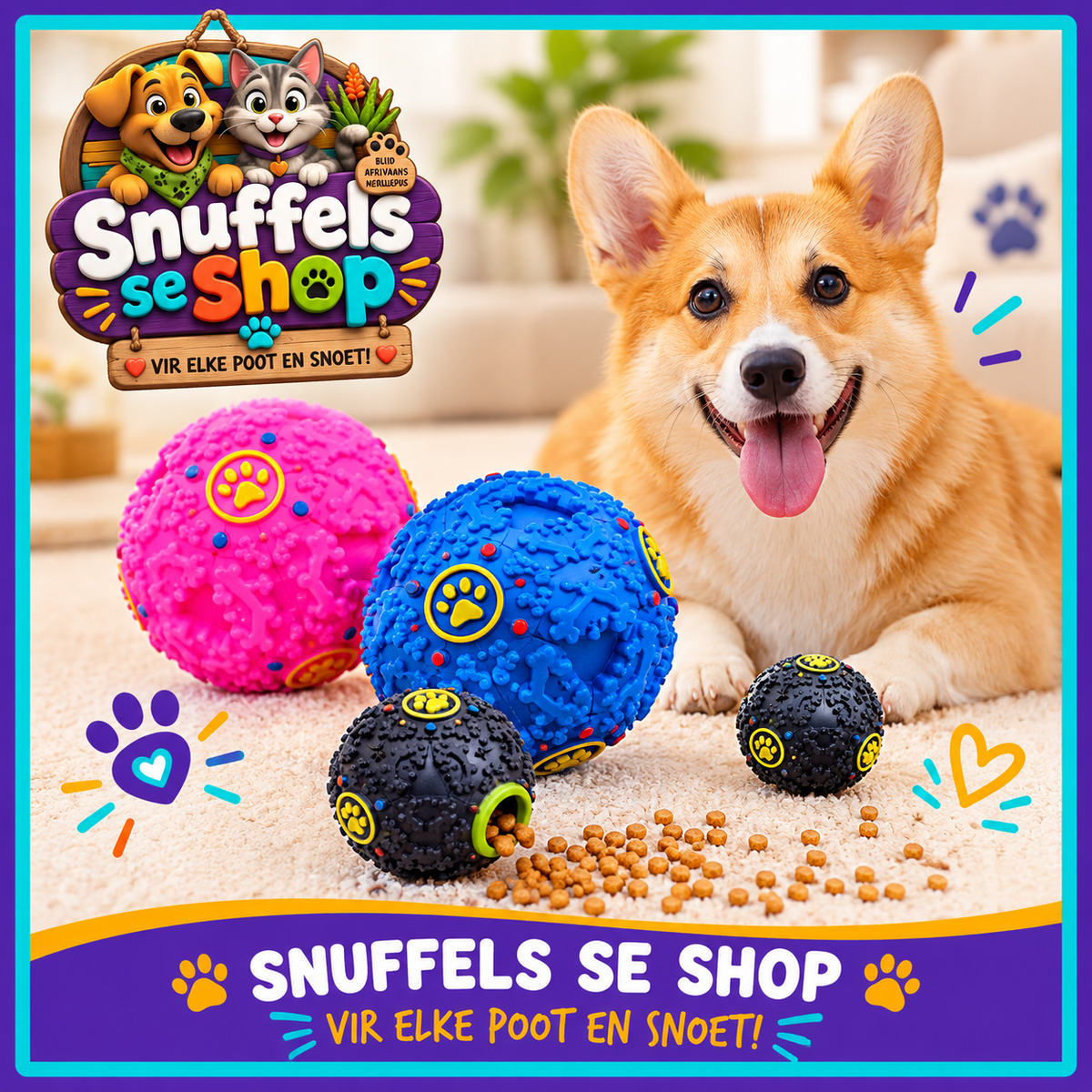 Snuffels se Kou-Koning™ Interaktiewe Honde-bederfiebal